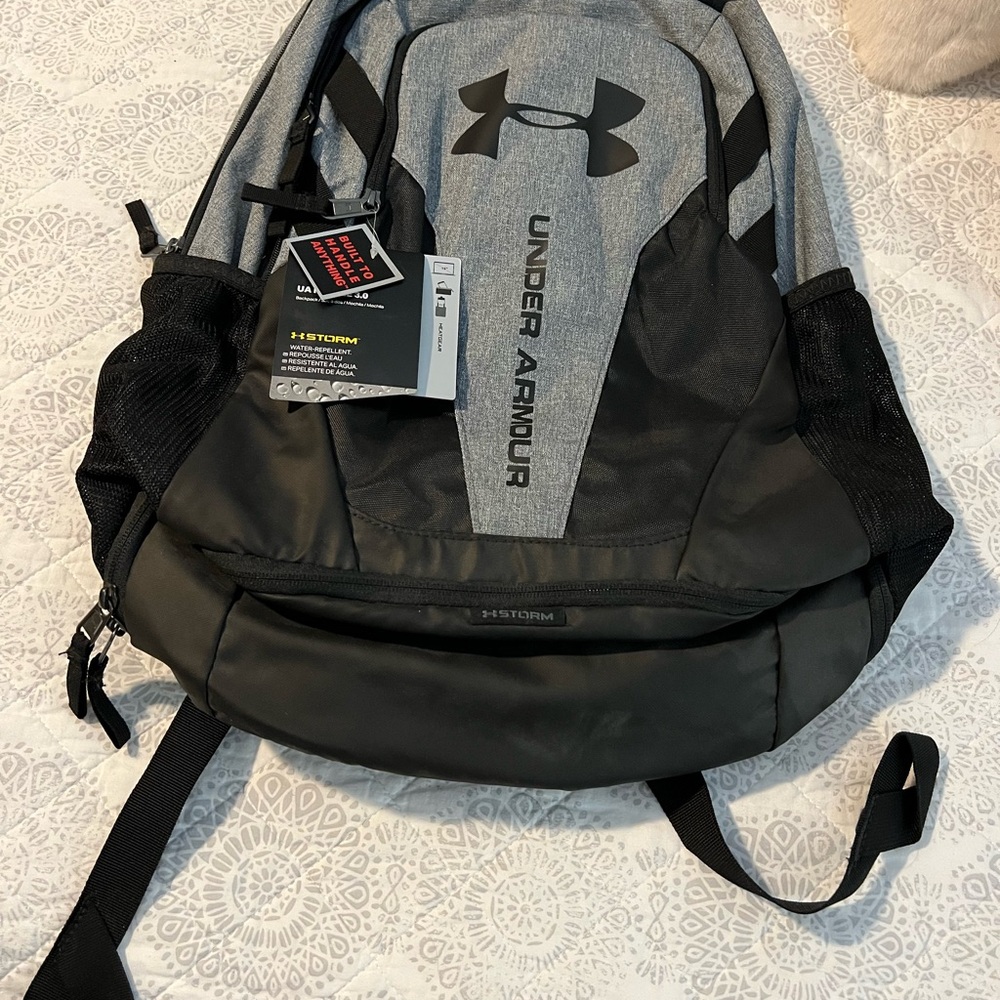 Under Armour Black and Gray Athletic Backpack